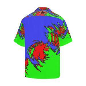 Power Swirl Men's All Over Print V-Neck Shirt (Model T58)