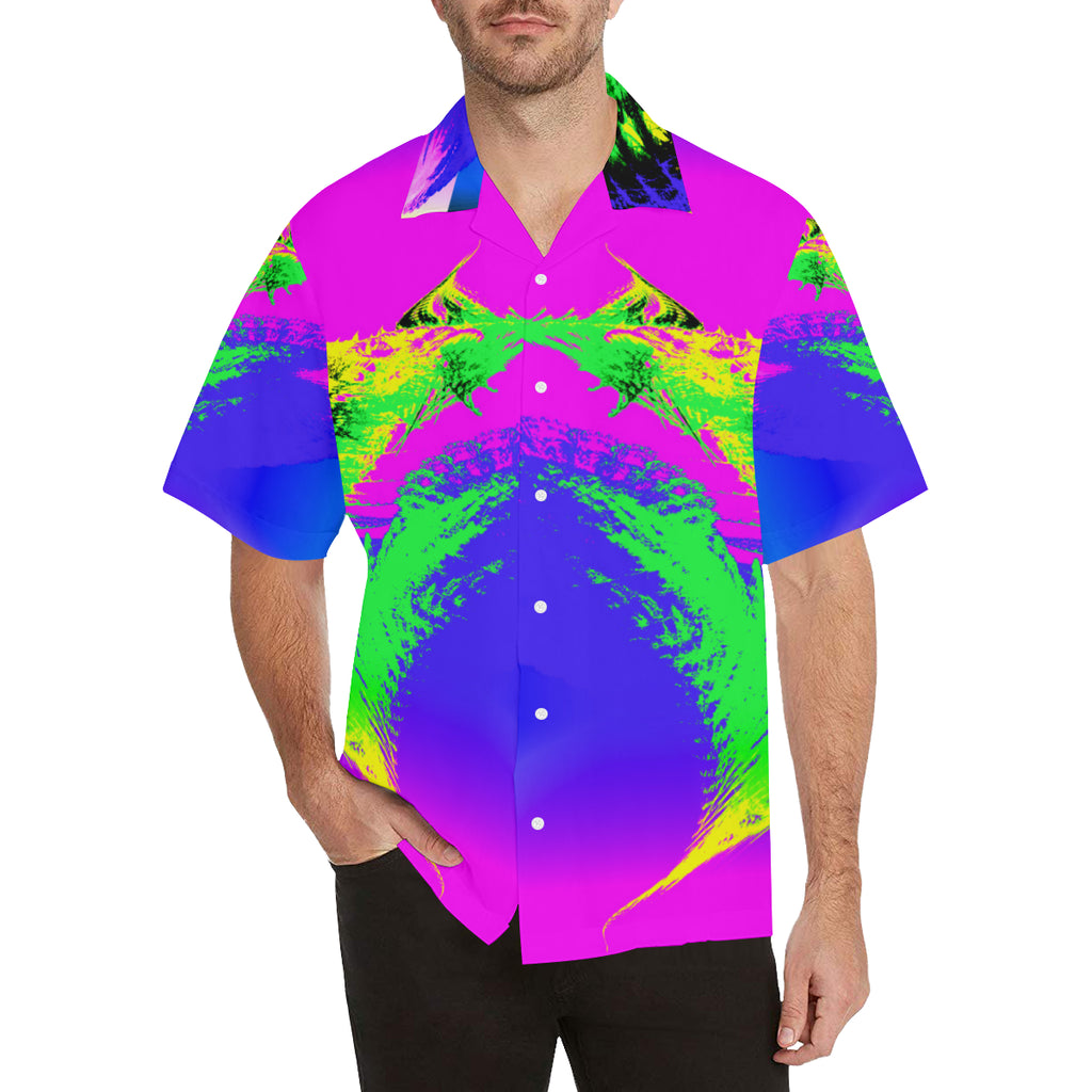 Tropical Sunrise Men's All Over Print V-Neck Shirt (Model T58)