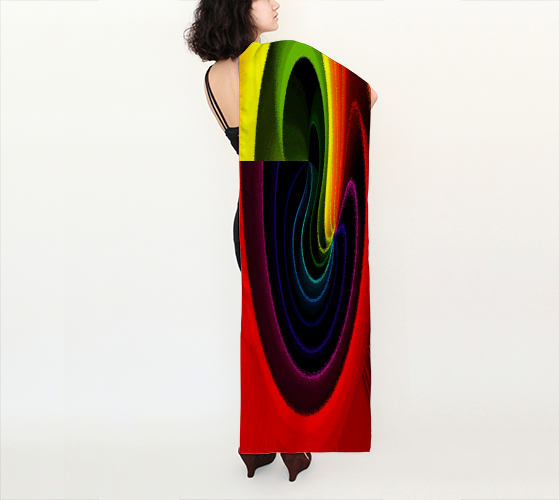 Color Swirl 1 - Long Scarf