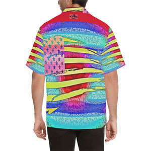 Patriotic Moment Men's All Over Print V-Neck Shirt (Model T58)