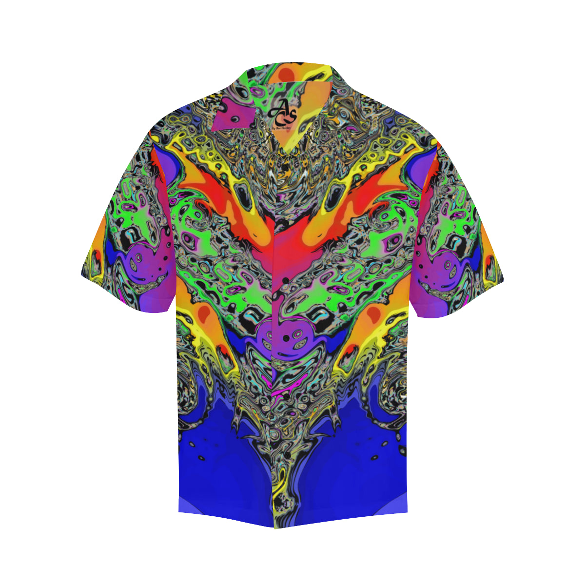 Color Flair Men's All Over Print V-Neck Shirt (Model T58)
