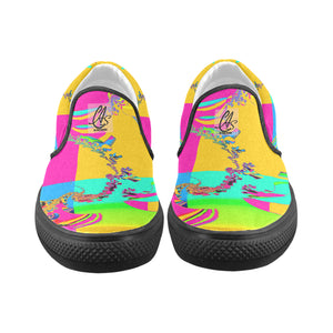 Summer Colors - Men's Slip On Slip-on Canvas Men's Shoes (Model019)