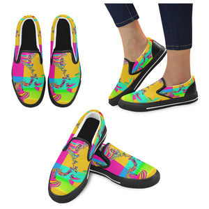 Summer Colors - Men's Slip On Slip-on Canvas Men's Shoes (Model019)