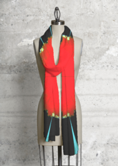 Red Flower - Modal Scarf