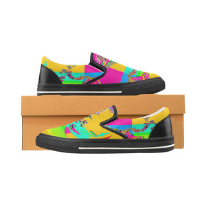 Summer Colors - Men's Slip On Slip-on Canvas Men's Shoes (Model019)
