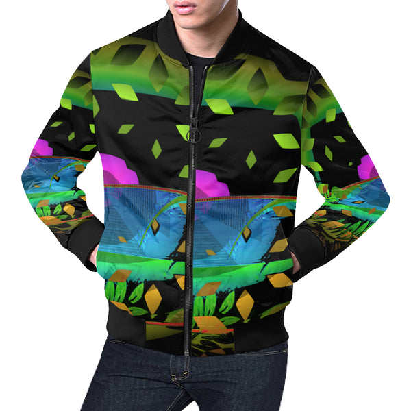 Surfboard Magic Men's All Over Print Casual Jacket (Model