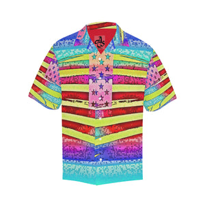 Patriotic Moment Men's All Over Print V-Neck Shirt (Model T58)