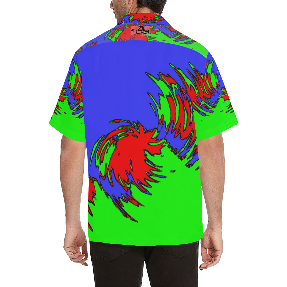 Power Swirl Men's All Over Print V-Neck Shirt (Model T58)