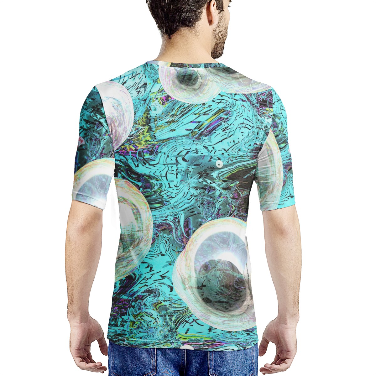 Aqua Eyes Men's All Over Print T-shirts