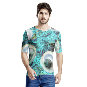 Aqua Eyes Men's All Over Print T-shirts