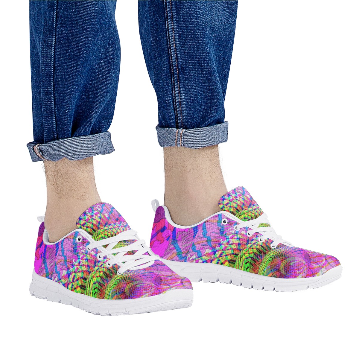 Pink Magic White Running Shoes