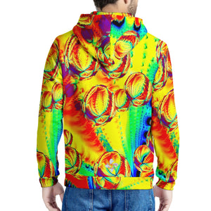 Color Balls Men's All Over Print Zip Hoodie