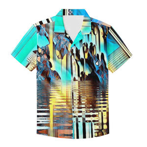 Blue Refections Men's Casual Shirt